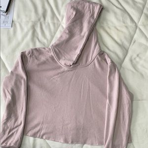 BRANDY MELVILLE cropped pink hoodie